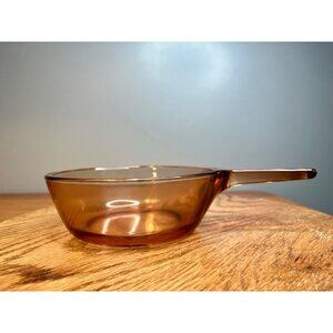 Pyrex Visions Cookware Amber .5 L Small Pot Sauce Pan NO Lid Made USA